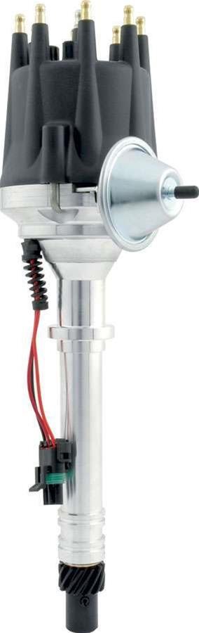 Allstar Performance Ready-to-Run Distributors ALL81222 Distributor, Ready-To-Run, HEI, Magnetic Pickup, Mechanical/Vacuum Advance, Black Cap, Chevy,
