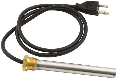 Allstar Performance Immersion Heaters ALL76415 Oil Preheater Element, Internal, Screw-in, 1/2 in. NPT Thread, 400 watts, 110/120 V AC, Each