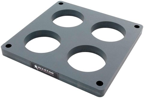 Allstar Performance Drag Hi-Flow 0.5 Inch Carburetor Spacer ALL25993 Carb Spacer, Hi-Flow, 4-hole Style, 0.500 in. Thick, Phenolic Plastic, Black, 4-barrel Dominator, Each