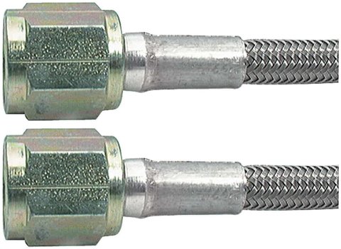 Allstar Performance Braided Steel Lines ALL46310-24 Brake Lines, Stainless Steel, -4 AN, Straight, Female Threads, 24.00 in. Length, Each