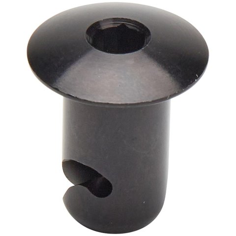 Allstar Performance Oval Head Button Fasteners ALL19176 Fasteners, Allen Head, 7/16 in x .500 in, Aluminum, Black, Set of 10