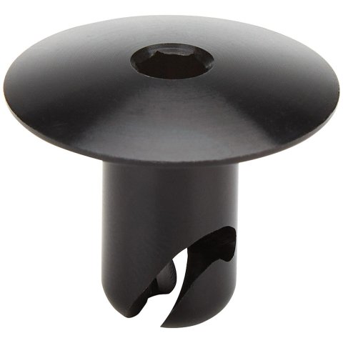 Allstar Performance Oval Head Button Fasteners ALL19178 Fasteners, Oversized Allen Head, 7/16 in x .500 in, Aluminum, Black, Set of 10