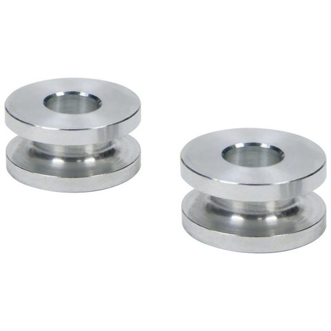 Allstar Performance Hourglass Spacers ALL18822 Spacers, Spacers, Aluminum, Natural, 3/8 in. I.D. X 1 in. O.D. X 1/2 in., Pair