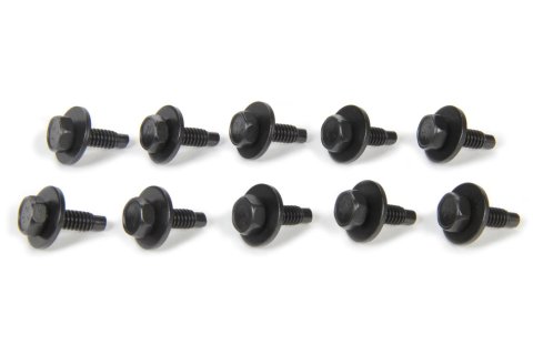 Allstar Performance Body Bolts ALL16550 Fasteners, Bolts, Hex Head, 1/4 in.-20 Thread Size, 0.750 in. Length, Steel, Black, Set of 10
