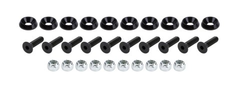 Allstar Performance Countersunk Bolt Kits ALL18629 Kit 1/4 in x 1 in, Black