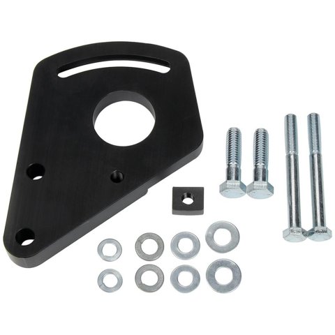 Allstar Performance Small Block Chevy Power Steering Pump Bracket Kits ALL48502 Bracket, Mount, Aluminum, Blue Anodized, Driver Side, Saginaw, Chevy, Block, Each