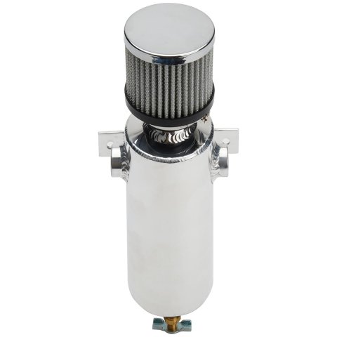Allstar Performance Breather Tanks ALL36109 Tank, Round, Aluminum, Natural, 3 in. Diameter, 11.5 in. Tall, 3/8 NPT Bungs, Universal, Each