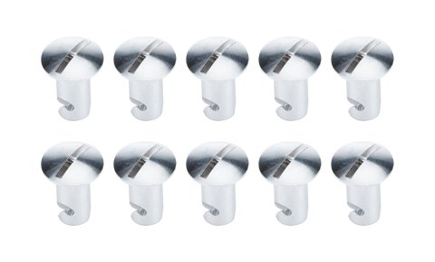 Allstar Performance Oval Head Button Fasteners ALL19276 Quick Fasteners, Fastener Head, Aluminum, Flush Slotted, 0.500 in., Set of 10