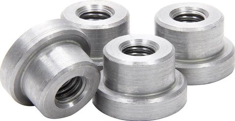 Allstar Performance Weld-On Nuts ALL18549 Nuts, Steel, Natural, 3/8 in.-16, Set of 4