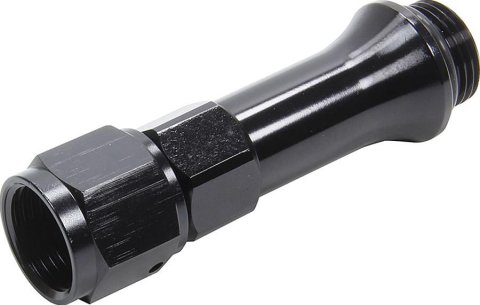 Allstar Performance Aluminum Carburetor Fittings ALL50907 Inlet Fitting, Aluminum, Black Anodized, -12 AN O-ring Male Threads, -8 AN Female Threads, Holley, Each