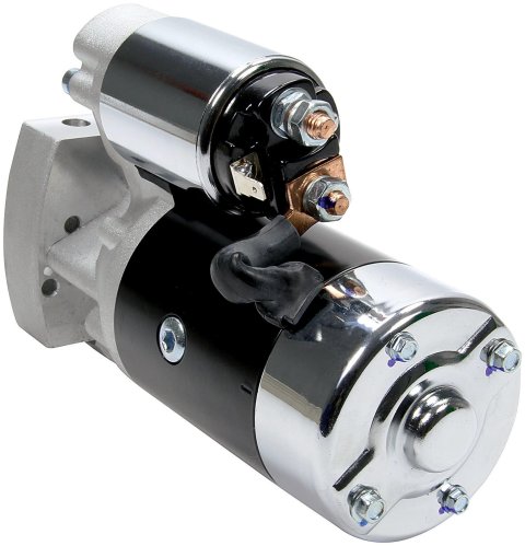 Allstar Performance High-Torque Gear Reduction Mini Starters ALL80516 Starter, High Torque, 3 HP, 3-Position Block Mount, 3.75:1 Reduction, Black/Natural Finish, Chevrolet, LS, Each