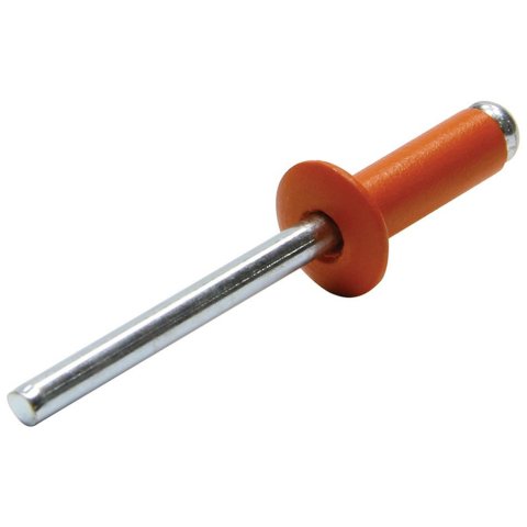 Allstar Performance Small Head Rivets ALL18005 Rivets, Orange, Steel, Aluminum, Size 3/16 in., Diameter 3/8 in., Grip Range 0.250-0.375 in., Set of 250.