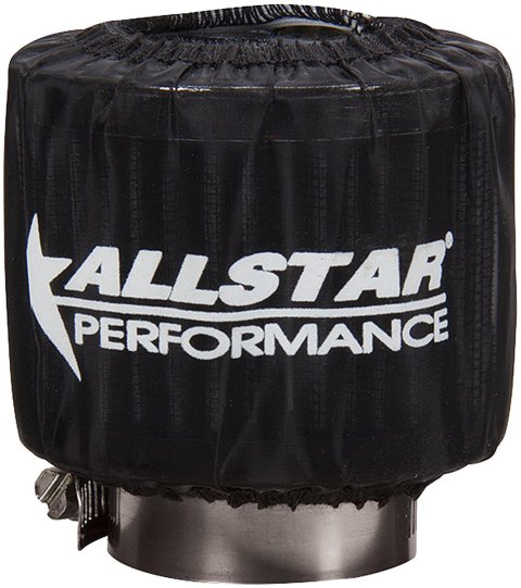 Allstar Performance Breather Socks ALL26227 Valve Cover Components, Performance, Filter Cover, Non-Shielded, 3 in. Diameter, 2.50 in. Tall, Black, White Logo, Each