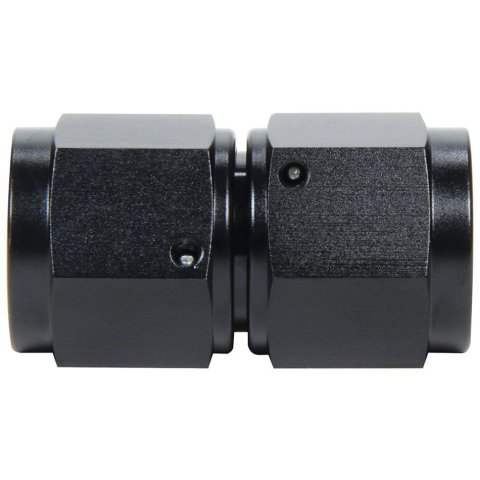 Allstar Performance AN Flare Adapter Fittings ALL49705 Fitting, Adapter, Union, Aluminum, Black Anodized, Straight, Swivel, -10 AN, -8 AN, Female Threads, Each