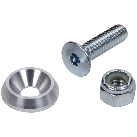 Allstar Performance Body Fasteners ALL18628 Countersunk Bolt Kit 1/4 in x 1 in, Clear
