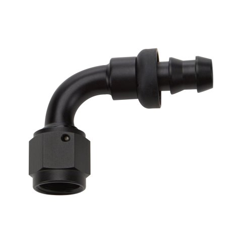 Allstar Performance Hose Ends ALL49454 End Pushlock Black Aluminum 90 Deg Elbow -10