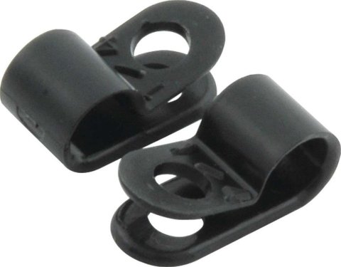 Allstar Performance Nylon Line Clamps ALL18311 Hose Mounting Clamps, Nylon, One 1/4 in. Diameter Hole, Set of 10