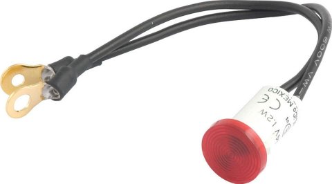 Allstar Performance Warning Lights ALL99066 Indicator Light, Red, White Housing, 0.659 in. Diameter, Each