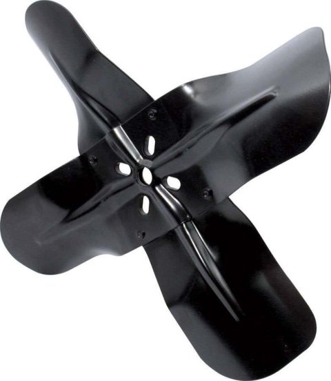 Allstar Performance 4-Blade Steel Fans ALL30105 Fan Blade, Steel, Black, 18 in. Diameter, 5/8 in. Pilot, Each