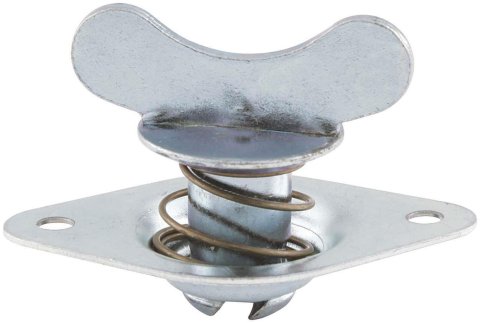 Allstar Performance Winged Head Self-Ejecting Button Fasteners ALL19068 Quick Fasteners, Button, Complete, Butterfly, Steel, Cadmium Plated, 7/16 in. Shank Diameter, 0.650 in. Length, Set of 10
