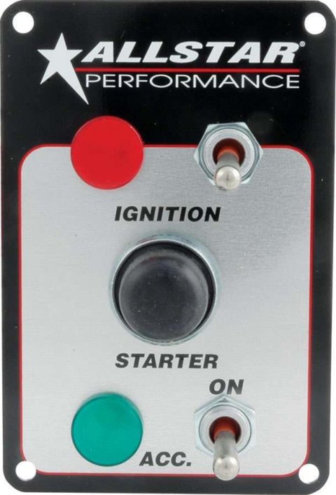 Allstar Performance Electrical Switch Panels ALL80164 Panel, Waterproof, Ignition, Accessory, Starter, With Lights, Each