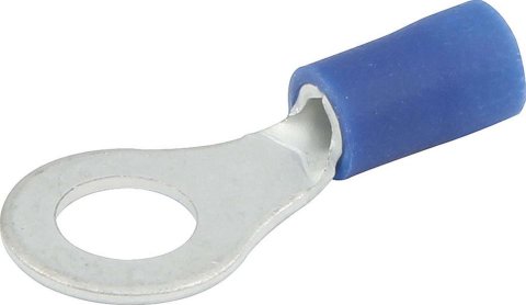 Allstar Performance Terminal Connectors ALL76044 Electrical Wiring Connectors, Tin Plated Copper, 1/4 in. Stud Ring, Male, PVC Insulated, 14-16 Gauge, Set of 20