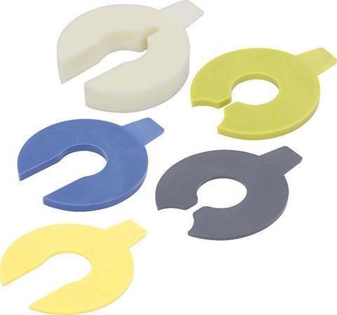 Allstar Performance Bump Stop Components ALL64440 Shock Components, Shims, Assortment of U-shaped and Semi-solid Shims, 16mm Shock Shaft Diameter, Set of 18