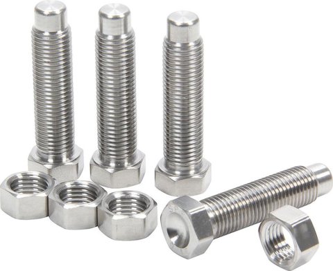 Allstar Performance Fastener Hardware Assortments ALL17034 kit includes (4) 7/16 in-20 titanium bolts with 9/16 in hex and (4) titanium nuts.