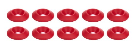 Allstar Performance Body Fasteners ALL18692 Fasteners, Plastic Countersunk Washer 1/4 in x 1 in, Red