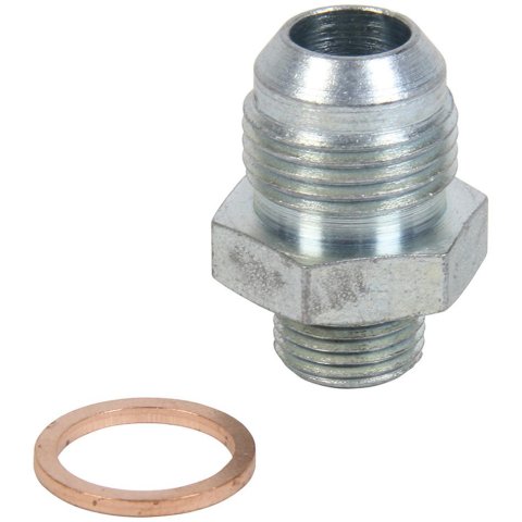 Allstar Performance AN Flare Adapter Fittings ALL50916 and Adapters, Fittings, Straight, Steel, Zinc Color, -10 Male AN, 5/8 in.-18 UNF Male Threads, Each