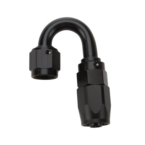 Allstar Performance Hose Ends ALL49383 Fitting, End, 180 Degree, -8 AN to -8 AN Female, Aluminum, Black, Each