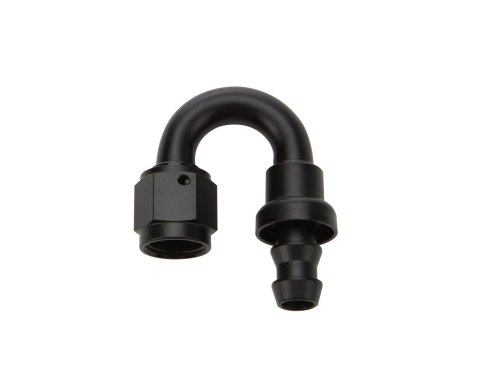 Allstar Performance Hose Ends ALL49482 End Pushlock Black Aluminum 180 Deg Elbow -6