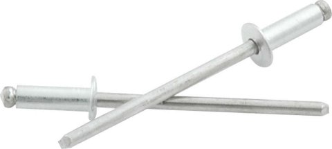 Allstar Performance Small Head Rivets ALL18190 Rivets, Blind Rivets, 1/8 in. Rivet, 1/4 in. Head, Aluminum, Silver, Set of 500
