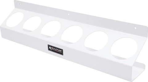 Allstar Performance Aerosol Can Holders ALL12200 Garage and Trailer Organizers, Holders, Steel, White, Six Cans Capacity, 3.50 in. Depth, 23.00 in. Length, Each