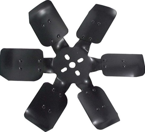 Allstar Performance 6-Blade Fans ALL30102 Fan Blade, Steel, Black, 15 in. Diameter, 5/8 in. Pilot, Each