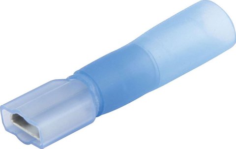 Allstar Performance Terminal Connectors ALL76078 Electrical Wiring Connectors, Tin Plated Copper, 1/4 in. Stud Spade with Shrink Sleeve, Female, 14-16 Gauge, Set of 10