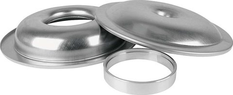 Allstar Performance Aluminum Air Cleaners ALL25902 Cleaner, 14 in. Diameter, Round, Aluminum, Natural, 1.5 in. Dropped Base, 1 in. Spacer, Each