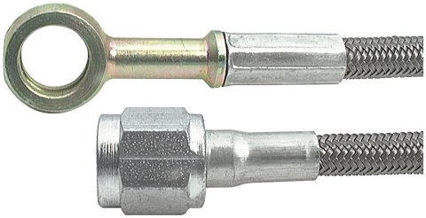 Allstar Performance Braided Steel Lines ALL46340-18 Brake Hoses, Lines, 18.000 in. Length, Stainless Steel, Each