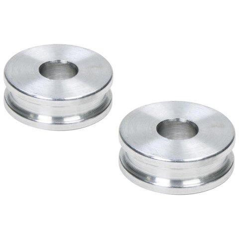 Allstar Performance Hourglass Spacers ALL18832 Spacers, Spacers, Aluminum, Natural, 1/2 in. I.D. X 1 in. O.D. X 1/2 in., Pair