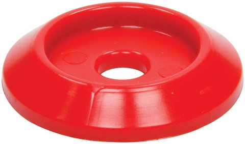 Allstar Performance Countersunk Washers ALL18847-50 Washers, Countersunk, Plastic, Red, 0.250 in. I.D., 1.25 in. O.D., Set of 50