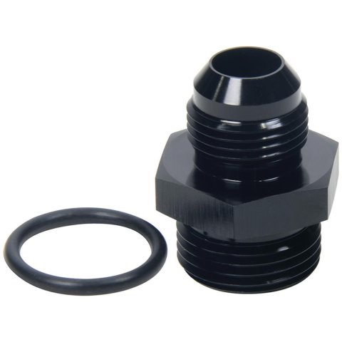 Allstar Performance Adapter Fittings ALL49849 and Adapters, Straight, Aluminum, Black Anodized, -10 AN Male AN, -12 AN O-ring Male AN O-ring, Each