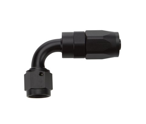 Allstar Performance Hose Ends ALL49352 Fitting, End, 90 Degree, -6 AN to -6 AN Female, Aluminum, Black, Each