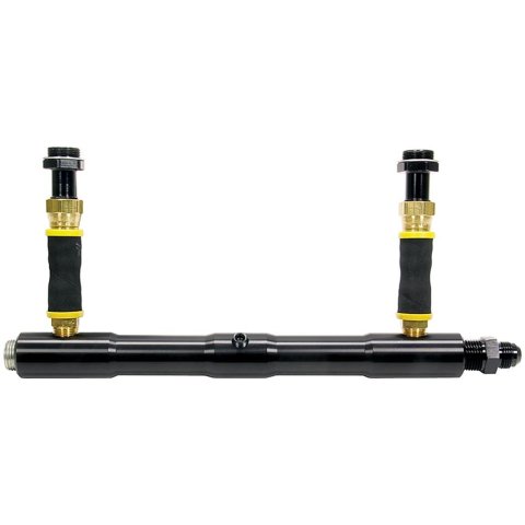 Allstar Performance Fuel Logs ALL26153 Log, Aluminum, Black, -8 AN Inlet, 7/8-20 in. Outlet, Holley 4150, Each