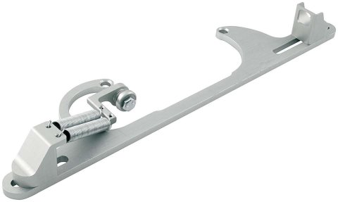 Allstar Performance Adjustable Throttle Brackets with Return Springs ALL54210 Bracket Springs, Adjustable, Carb Base Mount, Aluminum, Silver, Edelbrock or 4150 Carb, GM, Kit