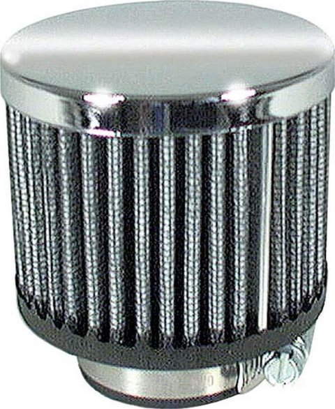Allstar Performance Valve Cover Breathers ALL36204 Breather, Clamp-On, Round, Steel/Rubber, Chrome/Black, 1 3/8 in. Diameter, Each