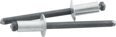 Allstar Performance Small Head Rivets ALL18101 Rivets, Blind Rivets, Multi-Grip, 3/16 in. Rivet, 3/8 in. Head, Aluminum/Steel, Silver, Set of 250
