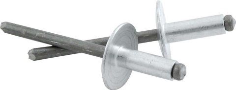 Allstar Performance Large Head Rivets ALL18145 Rivets, Blind Rivets, 3/16 in. Rivet, 5/8 in. Head, Aluminum/Steel, Silver, Set of 3,000