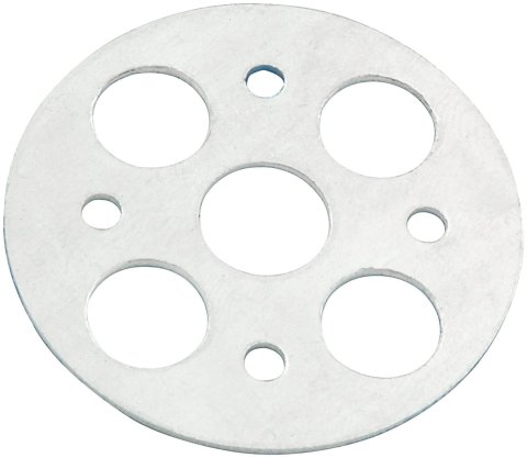 Allstar Performance Replacement Hood Pin Scuff Plates ALL18470 Plate, 3/8 in Hole, Aluminum, Lightweight, Set of 4
