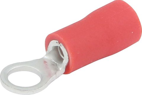 Allstar Performance Terminal Connectors ALL76031 Electrical Wiring Connectors, Tin Plated Copper, #6 Stud Ring, Male, PVC Insulated, 18-22 Gauge, Set of 20