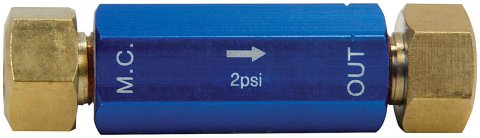 Allstar Performance Residual Check Valves ALL41048 Pressure Valve, Blue Anodized, 2 psi, 3/16 in.Female Thread Size, 3/16 in. Male Thread Size, Each
